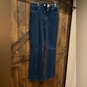 L'AGENCE Dark Blue Jeana Slight Flare for Petites